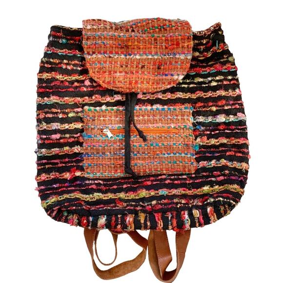 Earthbound Trading Co. Multicolor Woven Boho Backpack